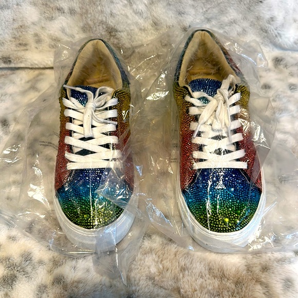 🤩BETSY JOHNSON🔥SIDNY🌈SNEAKERS🔥SZ 7.5‼️WORN ONCE‼️NO BOX‼️NWOT‼️ - Picture 6 of 6